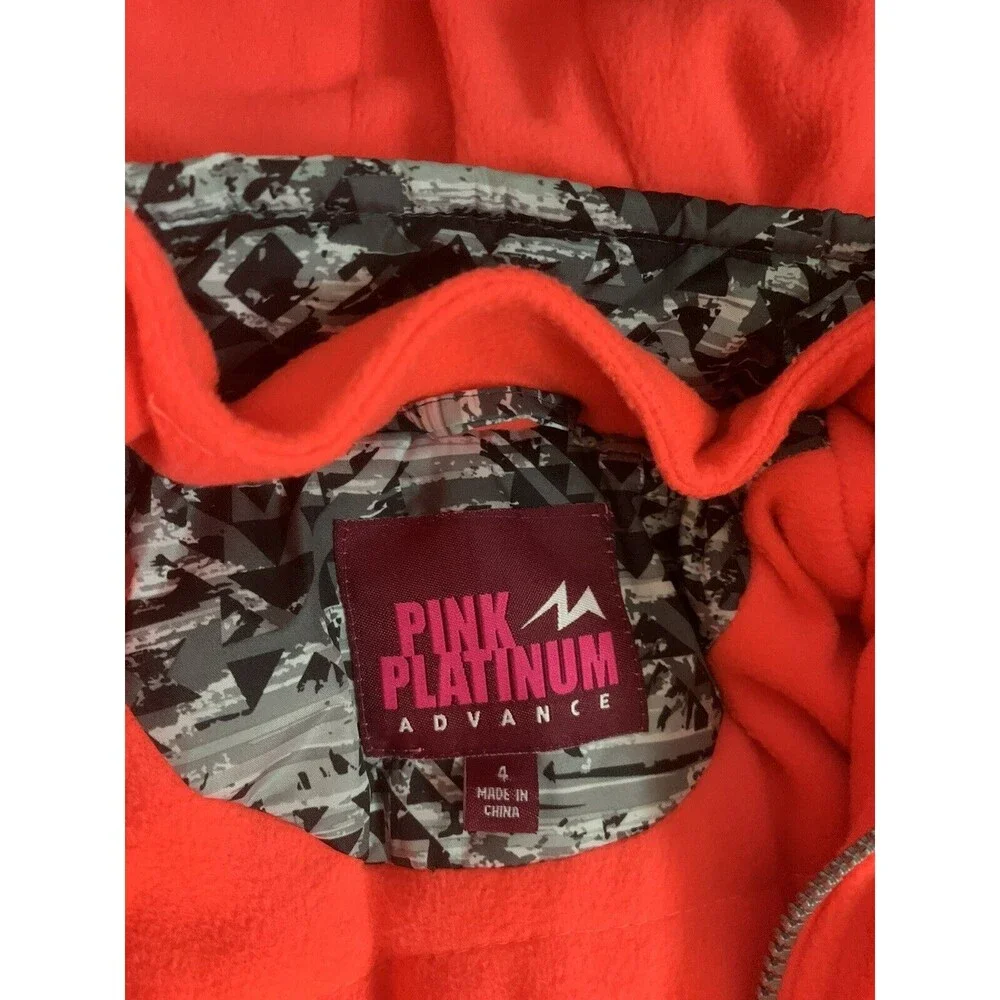 PINK Platinum Girls' Puffer SKI Snowboard Jacket   Size 4